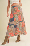 Aemi + Co Printed Maxi Skirt - Trendsi - Flyclothing LLC