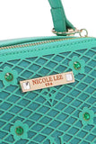 Nicole Lee USA Vegan Geometric Pattern Structured Handbag - Trendsi - Flyclothing LLC