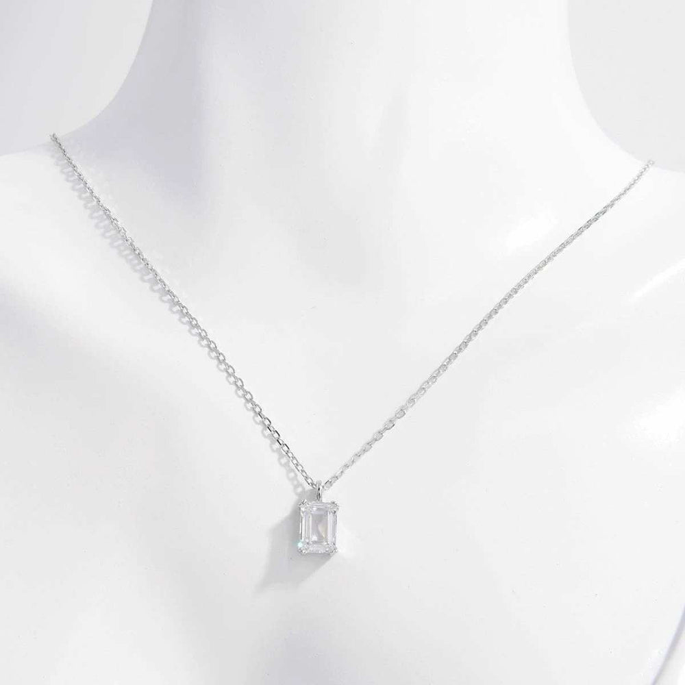 925 Sterling Silver Zircon Pendant Necklace - Trendsi - Flyclothing LLC