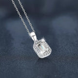1 Carat Moissanite 925 Sterling Silver Pendant Necklace - Trendsi - Flyclothing LLC