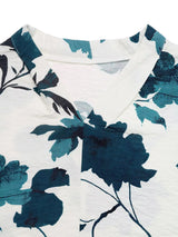Printed V-Neck Long Sleeve Blouse - Trendsi - Flyclothing LLC
