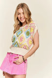 ADORA Multicolor Crochet Top - Trendsi