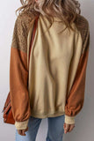 Color Block Long Sleeve Sweatshirt - Trendsi - Flyclothing LLC
