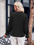 Ruffled V-Neck Flounce Sleeve Blouse - Trendsi - Flyclothing LLC
