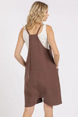 Mittoshop Scoop Neck Spaghetti Strap Overalls with Pockets - Trendsi - Flyclothing LLC