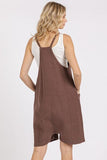Mittoshop Scoop Neck Spaghetti Strap Overalls with Pockets - Trendsi