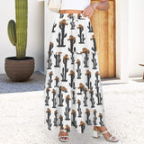 Baha Ranch Western Cactus Tiered Prairie Maxi Skirt - Baha Ranch Western Wear - Flyclothing LLC