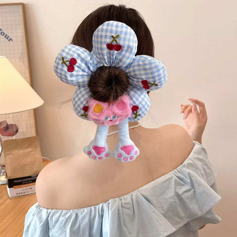 Printed Animal Shaped Hair Scrunchy - Trendsi - Flyclothing LLC