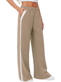 Side Striped Wide Leg Pants - Trendsi