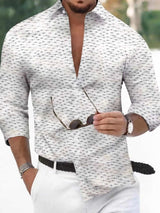 Men's Full Size Collared Neck Long Sleeve Shirt Plus Size - Trendsi - Flyclothing LLC