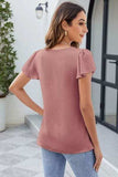 Frill Square Neck Flutter Sleeve Blouse - Trendsi - Flyclothing LLC