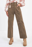 Half Elastic Waist Straight Pants - Trendsi - Flyclothing LLC