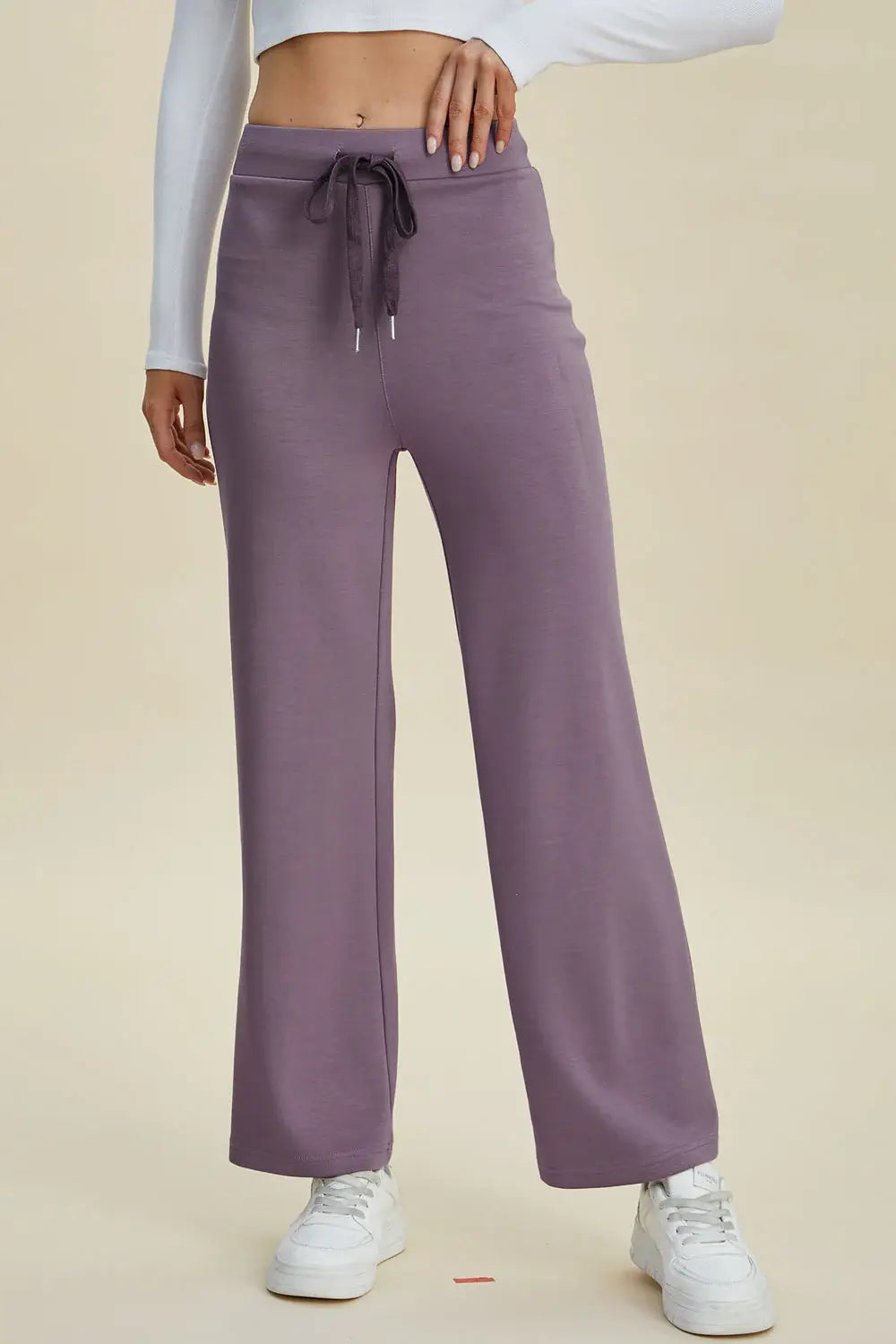 Basic Bae Full Size Air Scuba Drawstring Wide Leg Pants - ShopBasicbae - Flyclothing LLC
