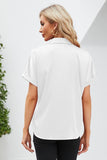 Button Up Short Sleeve Shirt - Trendsi