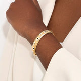 Evil Eye Open Bangle Bracelet - Trendsi - Flyclothing LLC