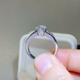 3 Carat Moissanite 925 Sterling Silver Ring - Trendsi