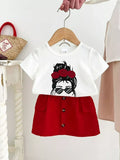 Children's Graphic Tee and Skirt Set - Trendsi - Flyclothing LLC