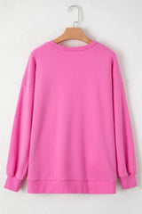 Round Neck Long Sleeve Sweatshirt - Trendsi - Flyclothing LLC