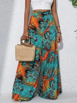 Printed High Waist Wide Leg Pants - Trendsi - Flyclothing LLC