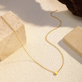 18K Gold-Plated Heart Pendant Necklace - Trendsi - Flyclothing LLC