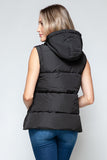 Snobbish Snap and Zip Closure Hooded Vest - Trendsi