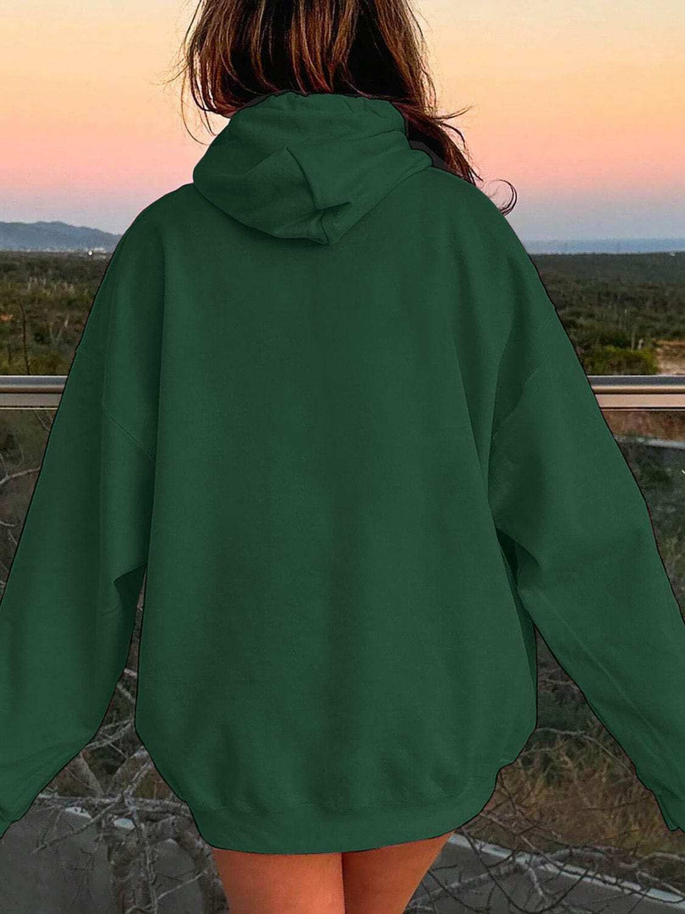 Drawstring Dropped Shoulder Hoodie - Trendsi - Flyclothing LLC