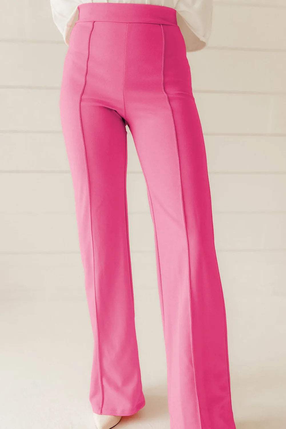 High Waist Straight Leg Pants - Trendsi - Flyclothing LLC