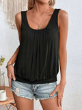 Full Size Ruched Scoop Neck Tank - Trendsi - Flyclothing LLC