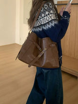 Buckle Decor Tote Bag - Trendsi - Flyclothing LLC