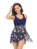 Printed Wide Strap Two-Piece Swim Set - Trendsi