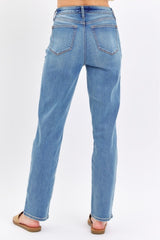 Judy Blue Full Size High Waist Straight Jeans - Trendsi