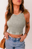 Round Neck Racerback  Tank - Trendsi