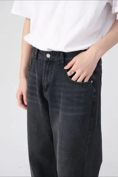 Baggy Jeans with Pockets - Trendsi - Flyclothing LLC