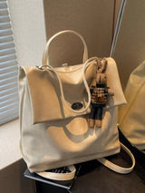 Leather Flap Backpack Bag - Trendsi - Flyclothing LLC