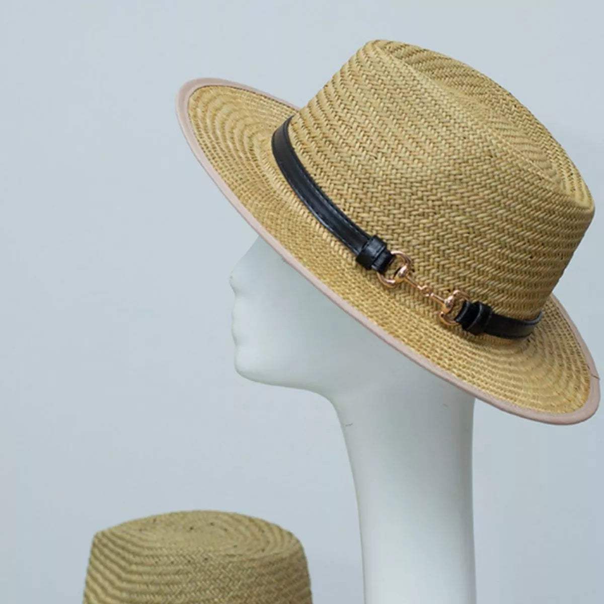 Straw Fedora Hat with Decorative Band - Trendsi - Flyclothing LLC