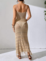 Openwork Scoop Neck Cover-Up Dress - Trendsi - Flyclothing LLC