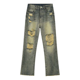 Distressed Mid Rise Jeans with Pockets - Trendsi - Flyclothing LLC