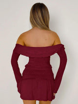 Devine Twisted Ruffled Off-Shoulder Long Sleeve T-Shirt - Trendsi - Flyclothing LLC