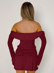 Devine Twisted Ruffled Off-Shoulder Long Sleeve T-Shirt - Trendsi