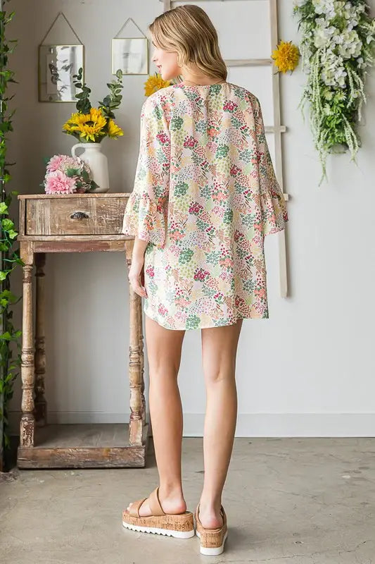 Heimish Full Size Multi Color Floral Open Cardigan Plus Size - Trendsi - Flyclothing LLC