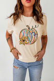 Pumpkin Graphic Round Neck T-Shirt - Trendsi - Flyclothing LLC