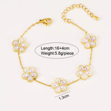 18K Gold-Plated Flower Jewelry Set - Trendsi - Flyclothing LLC