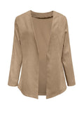 Open Front Long Sleeve Cardigan - Trendsi