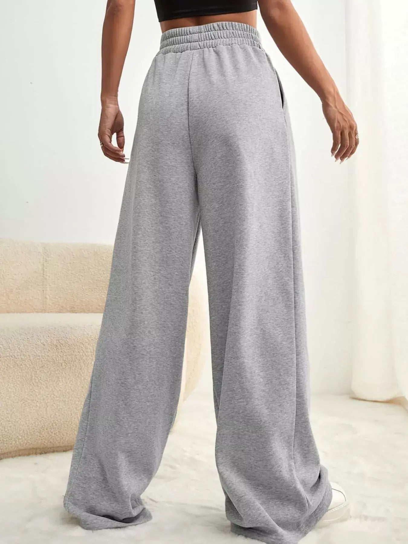 Drawstring Waist Wide Leg Pants - Trendsi - Flyclothing LLC