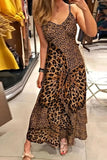 Butterfly Leopard Maxi Cami Dress - Trendsi