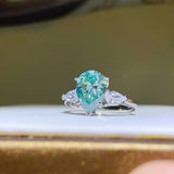 2 Carat 925 Sterling Silver Moissanite Ring - Trendsi