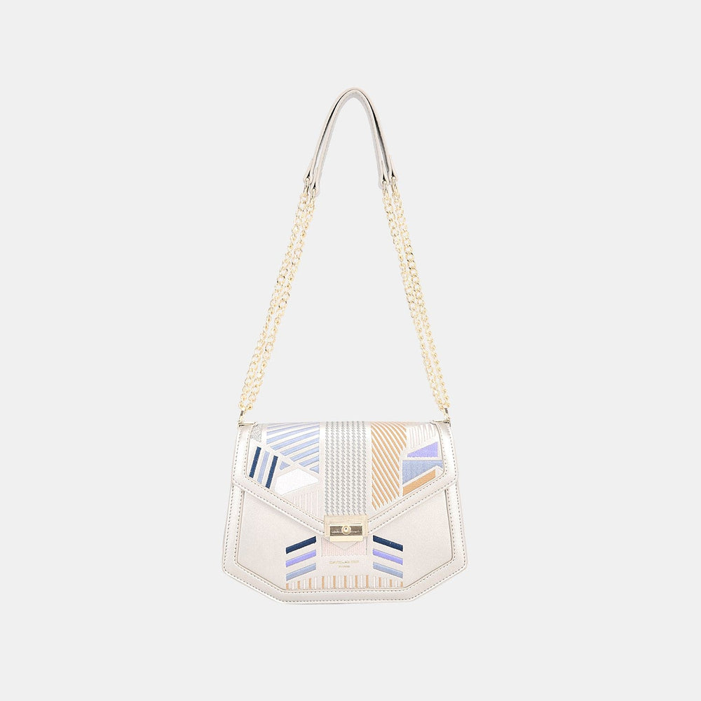 David Jones Geometric Print Crossbody Bag - Trendsi