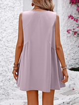 V-Neck Sleeveless Mini Dress - Trendsi - Flyclothing LLC