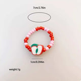 Colorful Fruit Charm Beaded Ring - Trendsi - Flyclothing LLC