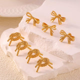 Titanium Steel Stud Earrings - Trendsi - Flyclothing LLC
